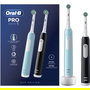 Oral-B Cepillo Dental Eléctrico Pro 1 Duo Edition Pack Doble Negro y Turquesa Incluye 2 Recambios Oscilante 8800 Movimientos/Minuto 3 Modos de Cepillado Autonomía 240h