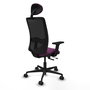 PIQUERAS Y CRESPO Silla de oficina Zulema con mecanismo Sincro/Traslack, Morado y Negro