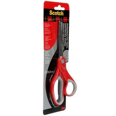 Scotch 7000081639 Tijeras Confort Acero Inoxidable 20cm Mango Ergonómico Ambidextro