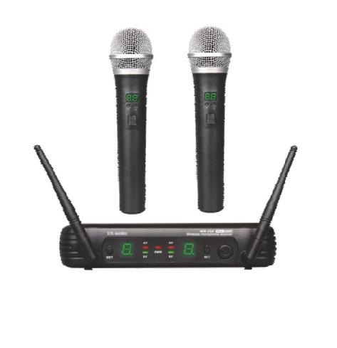 Dos Micrófonos Inalámbricos de Mano Ek Uhf Dos Micrófonos Inalámbricos de Mano Ek Uhf