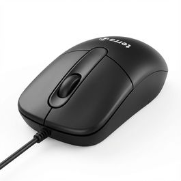 Terra TERRA Mouse 1500 Ratón USB con Cable Negro 3 Botones, Simétrico, 1.80 m