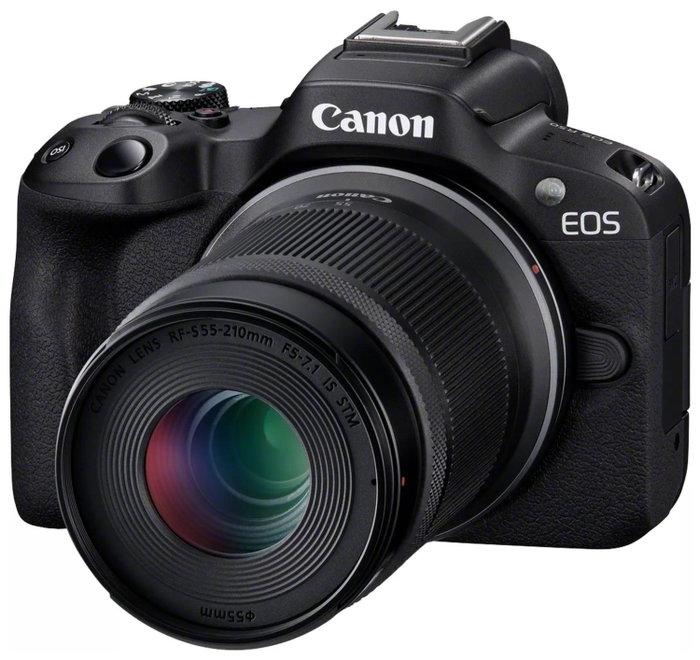 Canon EOS R50 con kit de lentes RF-S 18-45mm y RF-S 55-210mm, Negro