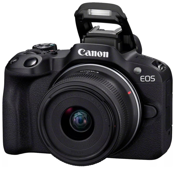 Canon EOS R50 con kit de lentes RF-S 18-45mm y RF-S 55-210mm, Negro