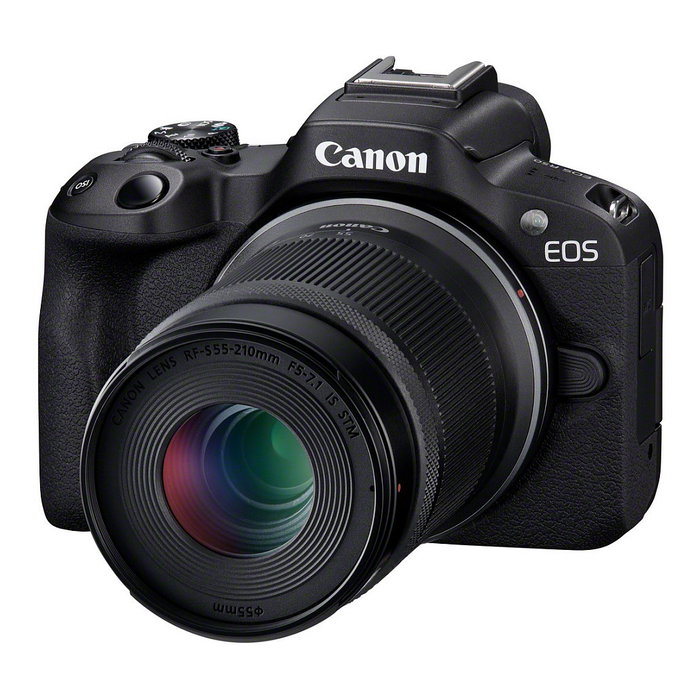 Canon EOS R50 Kit con lentes RF-S 18-45mm y RF-S 55-210mm, Negro