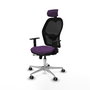 PIQUERAS Y CRESPO Silla de oficina Jorquera con mecanismo Sincro/Traslack, Morado y Negro