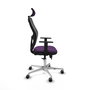 PIQUERAS Y CRESPO Silla de oficina Jorquera con mecanismo Sincro/Traslack, Morado y Negro