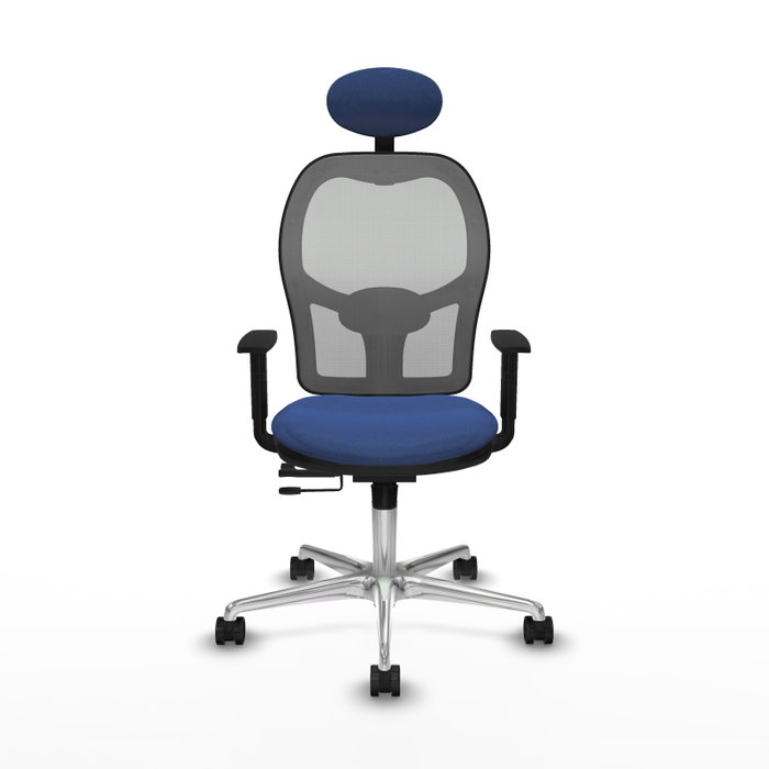PIQUERAS Y CRESPO Silla de oficina Jorquera con mecanismo Sincro/Traslack, Azul marino y Gris PIQUERAS Y CRESPO Silla de oficina Jorquera con mecanismo Sincro/Traslack, Azul marino y Gris