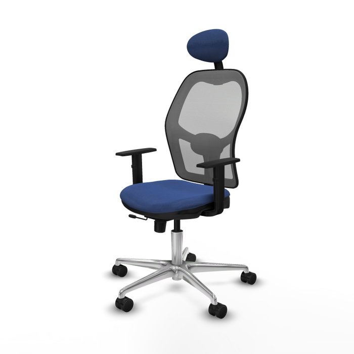 PIQUERAS Y CRESPO Silla de oficina Jorquera con mecanismo Sincro/Traslack, Azul marino y Gris PIQUERAS Y CRESPO Silla de oficina Jorquera con mecanismo Sincro/Traslack, Azul marino y Gris