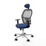 PIQUERAS Y CRESPO Silla de oficina Jorquera con mecanismo Sincro/Traslack, Azul marino y Gris