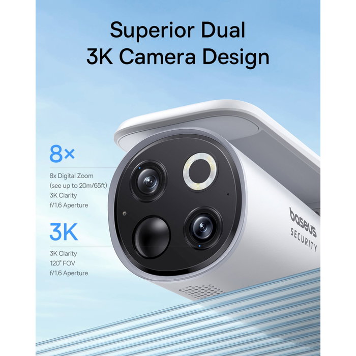 Baseus Security S1 Pro Kit de 2 Cámaras 3K Blanco