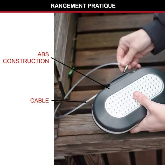 Master Lock Mini Baúl de Viaje Portátil con Cable de Seguridad Negro