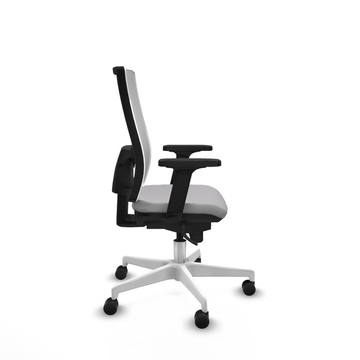 PIQUERAS Y CRESPO Silla de oficina Horna con mecanismo Sincro, Gris claro y Blanco PIQUERAS Y CRESPO Silla de oficina Horna con mecanismo Sincro, Gris claro y Blanco