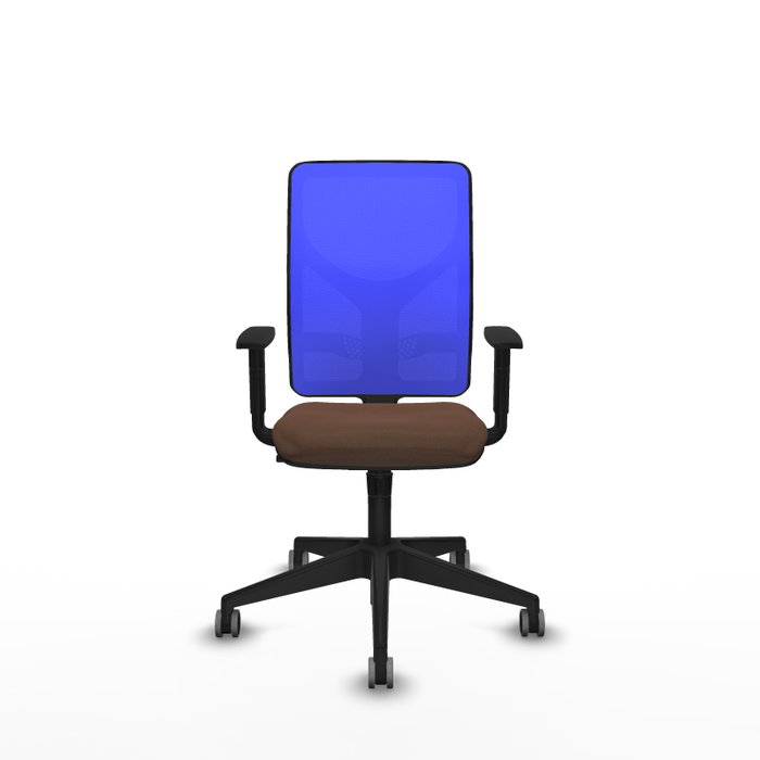 PIQUERAS Y CRESPO Silla de oficina Motilla con mecanismo Sincro, Marrón y Azul