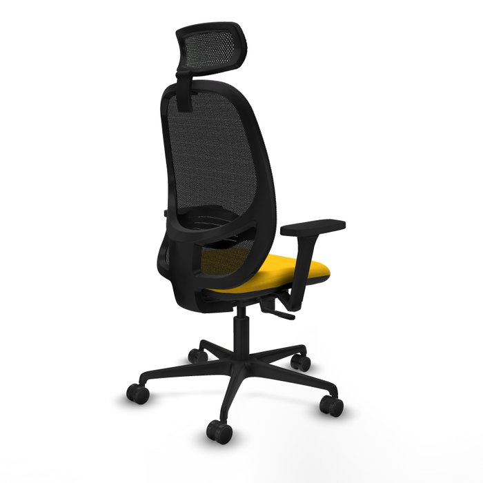 PIQUERAS Y CRESPO Silla de oficina Cilanco con mecanismo Sincro, Amarillo y Negro PIQUERAS Y CRESPO Silla de oficina Cilanco con mecanismo Sincro, Amarillo y Negro