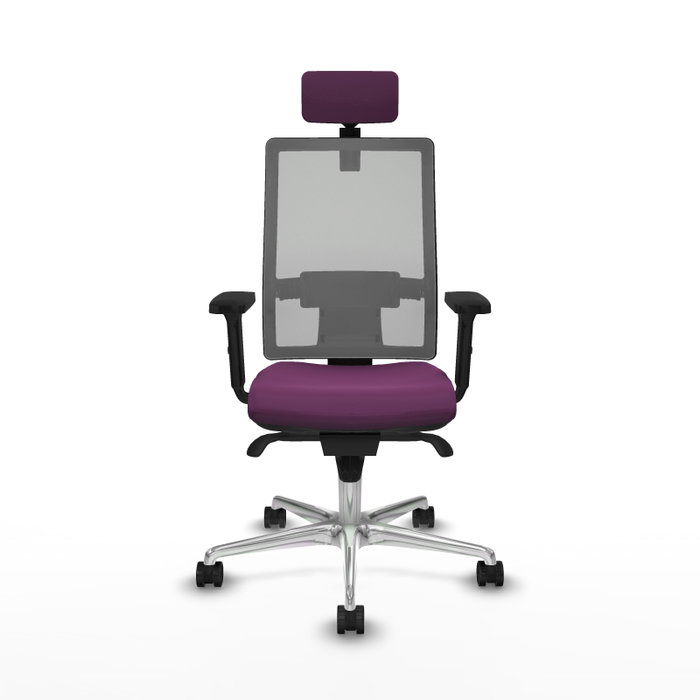 PIQUERAS Y CRESPO Silla de oficina Horna con mecanismo Sincro, Morado y Gris