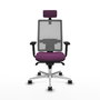 PIQUERAS Y CRESPO Silla de oficina Horna con mecanismo Sincro, Morado y Gris