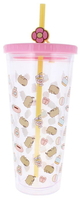 Thumbs Up Pusheen Vaso con Paja 700 ml
