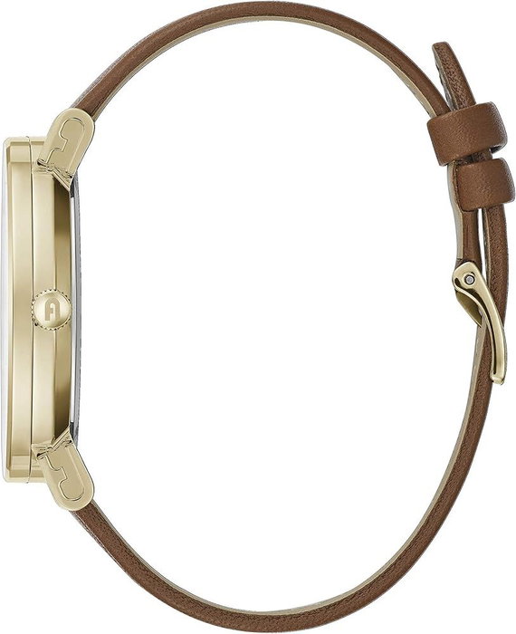 Furla Reloj WW00003002L2 con correa de cuero marrón