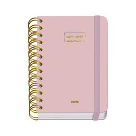 Agenda Escolar (2026-27) Dohe Premium Wire-O Tapa Extra A6 D/P Con Goma Rosa