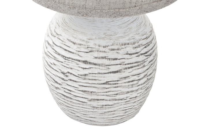 DKD Home Decor Lámpara de Sobremesa de Cerámica y Lino Surtido
