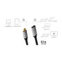 LogiLink Cable USB 3.2 Gen2 Type-C, C/M a C/F, 10 Gbps, 100W, 4K, 0,5 m, negro/gris