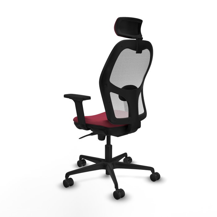 PIQUERAS Y CRESPO Silla de oficina Jorquera Granate y Blanco PIQUERAS Y CRESPO Silla de oficina Jorquera Granate y Blanco