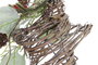 DKD Home Decor Decoración Colgante Navidad Tradicional Marrón Verde Ratán PVC 7 x 15 x 15 cm (6 Unidades)