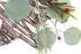 DKD Home Decor Decoración Colgante Navidad Tradicional Marrón Verde Ratán PVC 7 x 15 x 15 cm (6 Unidades)