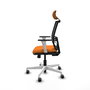 PIQUERAS Y CRESPO Silla de oficina Yunquera Naranja y Negro