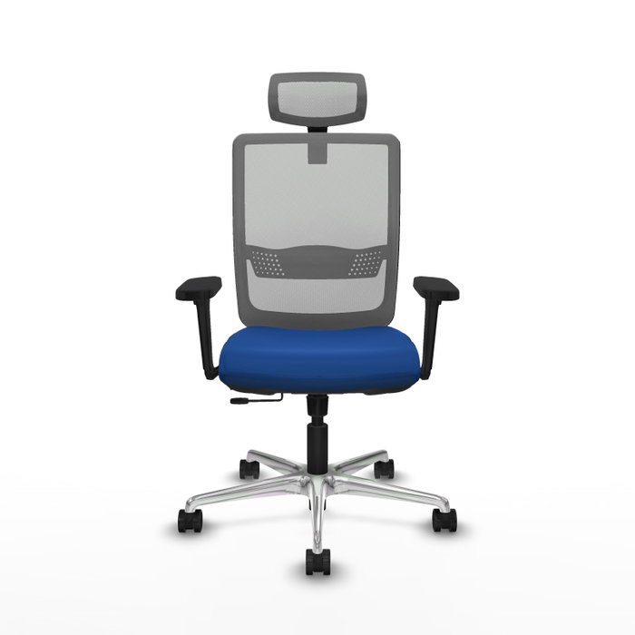 PIQUERAS Y CRESPO Silla de oficina Haches con mecanismo Sincro/Traslack Azul y Gris
