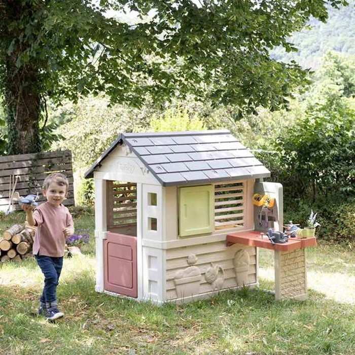 Smoby Casa Nature con Banco de Trabajo 145x110x127 cm Smoby Casa Nature con Banco de Trabajo 145x110x127 cm