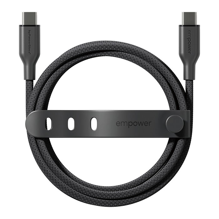 PanzerGlass empower by Racing Cable USB-C a USB-C 60W, 2 metros, USB 2.0, Color Negro Space Black
