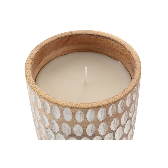 DKD Home Decor Vela de Cera de Soja Mango Grabada, 770 g