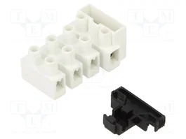 BM GROUP Bloque de bornas de alimentación blanco con 8 bornas