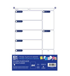 Recambio Oxford Planner Semanal Para Carpebloc 30H (Set de 15)