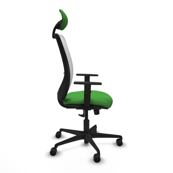 PIQUERAS Y CRESPO Silla de oficina Zulema con mecanismo Sincro, Verde y Blanco