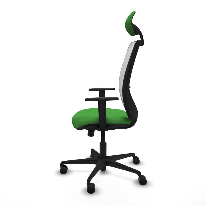 PIQUERAS Y CRESPO Silla de oficina Zulema con mecanismo Sincro, Verde y Blanco