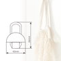 GSC Evolution Percha de acero inoxidable con pomo ABS blanco 45x84mm