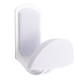 GSC Evolution Percha de acero inoxidable con pomo ABS blanco 45x84mm