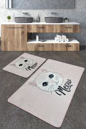 Mijölnir Juego de Alfombras de Baño Lujosas Suaves Antideslizantes y Lavables a Máquina 100% Poliéster 60x100cm y 50x60cm