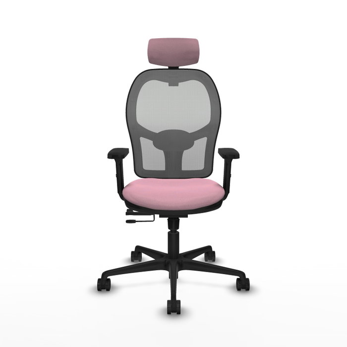 PIQUERAS Y CRESPO Silla de oficina Jorquera Rosa y Gris