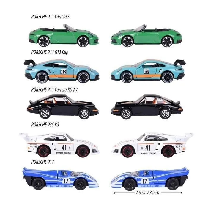 Majorette Porsche Motorsport Giftpack 5 Coches de Metal - Idioma Español y Portugués Majorette Porsche Motorsport Giftpack 5 Coches de Metal - Idioma Español y Portugués