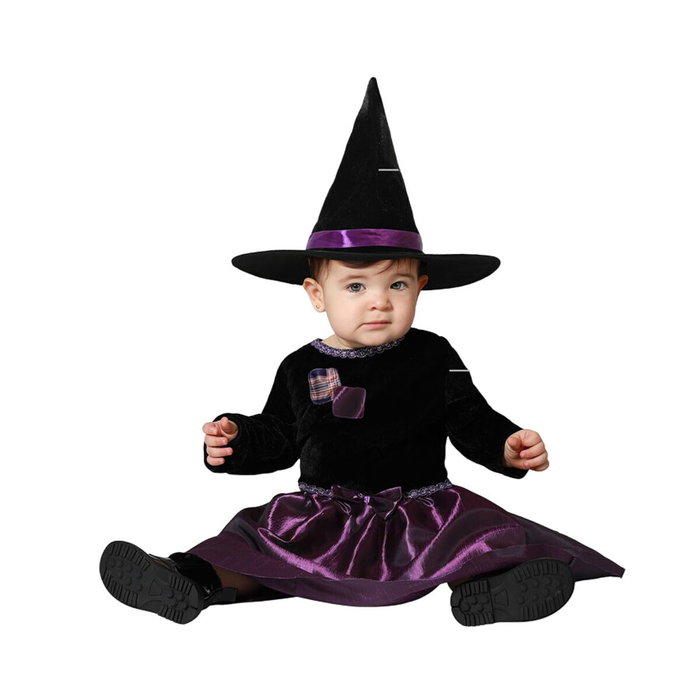 Disfraz de Bruja Morada con Sombrero para Bebé Niña 12-24 Meses Disfraz de Bruja Morada con Sombrero para Bebé Niña 12-24 Meses