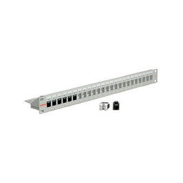 ROLINE Panel de parches Keystone Cat.6 de 19 pulgadas, 24P., UTP, Gris