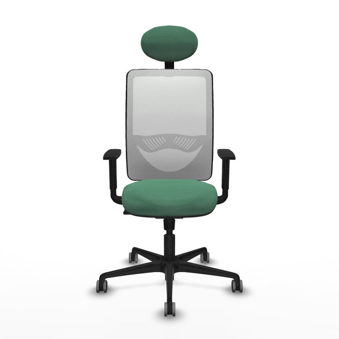 PIQUERAS Y CRESPO Silla de oficina Zulema con Mecanismo Sincro, Verde esmeralda y Blanco PIQUERAS Y CRESPO Silla de oficina Zulema con Mecanismo Sincro, Verde esmeralda y Blanco