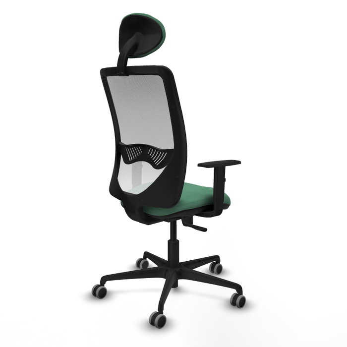 PIQUERAS Y CRESPO Silla de oficina Zulema con Mecanismo Sincro, Verde esmeralda y Blanco PIQUERAS Y CRESPO Silla de oficina Zulema con Mecanismo Sincro, Verde esmeralda y Blanco