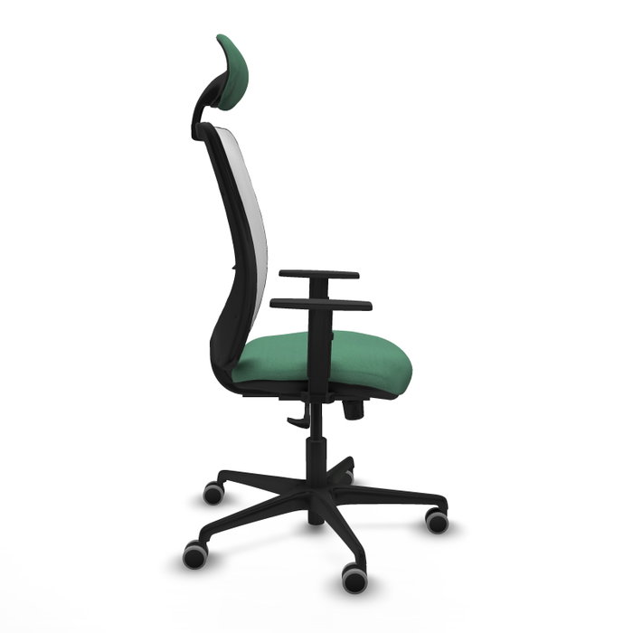 PIQUERAS Y CRESPO Silla de oficina Zulema con Mecanismo Sincro, Verde esmeralda y Blanco PIQUERAS Y CRESPO Silla de oficina Zulema con Mecanismo Sincro, Verde esmeralda y Blanco
