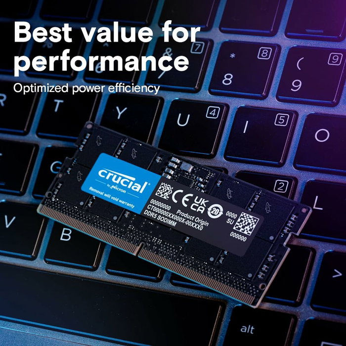 Crucial Memoria DDR5 32 GB 5600 MHz SO-DIMM CL46 Crucial Memoria DDR5 32 GB 5600 MHz SO-DIMM CL46
