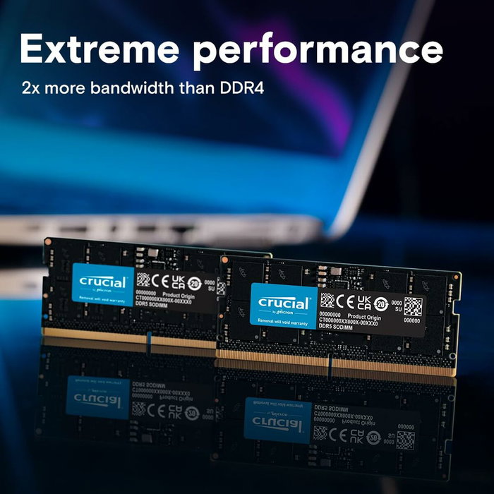 Crucial Memoria DDR5 32 GB 5600 MHz SO-DIMM CL46 Crucial Memoria DDR5 32 GB 5600 MHz SO-DIMM CL46