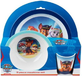 BARBO-TOYS Set de vajilla infantil Paw Patrol Azul 3 piezas